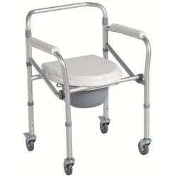 A raglash bathroom chair for the elderly with an imported wheel and can be fixed to the ground with height control