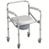 A raglash bathroom chair for the elderly with an imported wheel and can be fixed to the ground with height control