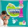 BabyJoy Compressed Backless Diapers, Size 3, Medium, 6-12 kg, Jumbo Pack, 58 Diapers